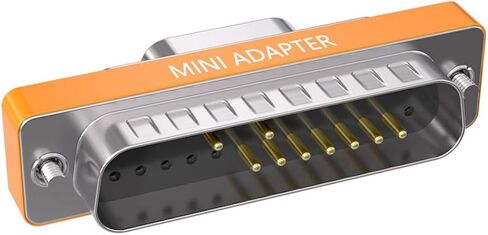 DB9 Female to DB25 Male Low Profile at Modem Mini Adapter, Orange (F/M) in Saudi Arabia