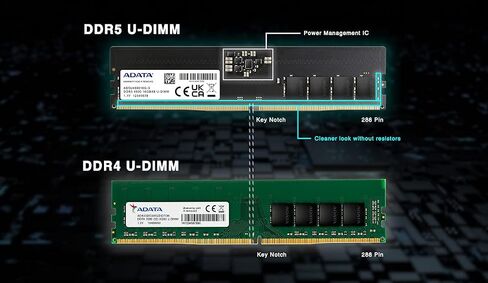 ADATA Premier DDR5 4800MHz 8GB UDIMM MEMMY RAM MODULE (AD5U48008G-S) in Kuwait