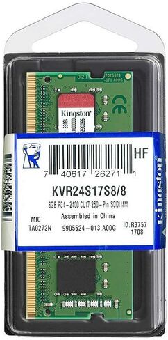Kingston Technology (KVR24S17S8/8) ValueRAM 8GB 2400Mhz DDR4 Non-ECC CL17 SODIMM 1Rx8 in Saudi Arabia