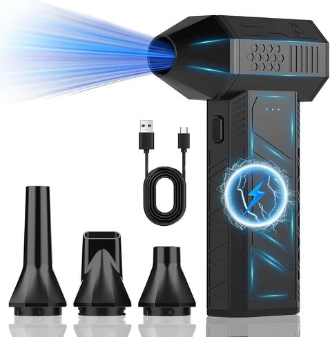 Air Electric Air Duster 110000 دورة في الدقيقة ، فائق الطاقة اللاسلكية ، منفاخ صغير قابل للتعديل مع شحن سريع ، ومنفاخ غبار للكمبيوتر ، ولوحة المفاتيح ، والمنزل ، والسيارة الخارجية in Saudi Arabia