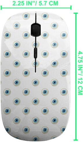 2.4GHz USB Wireless Mouse, Eye Ball Pattern, Ergonomic Slim Computer Mice for Kids in Saudi Arabia