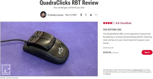 QuadraClicks RBT Carpal Tunnel Mouse Solution Signnificantly Reduces Wrist Pain Arthritis CTS FSA Approved Title 15 USC 45 in Saudi Arabia