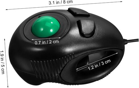 ARTIBETTER Portable Trackball Mouse USB Mini with Thumb-Controlled Scroll Lightweight Design for Laptop Desktop Users Ergonomic Shape for Comfortable Operation in Saudi Arabia