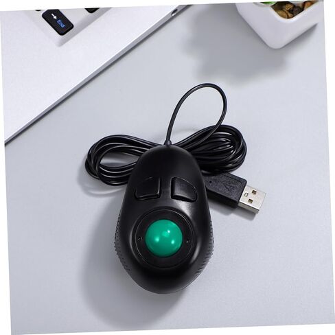 ARTIBETTER Portable Trackball Mouse USB Mini with Thumb-Controlled Scroll Lightweight Design for Laptop Desktop Users Ergonomic Shape for Comfortable Operation in Saudi Arabia