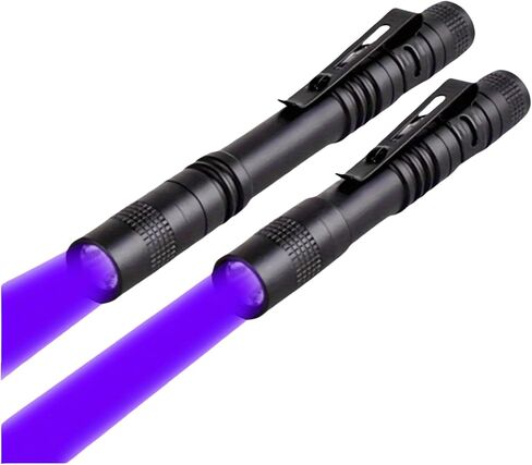 1pcs UV Blacklight Flashlight Mini Blacklight مصباح يدوي ضوء للكشف عن تسرب الماء ، بول الحيوانات الأليفة ، تفتيش الفنادق ، البقع الجافة والأصباغ in Saudi Arabia