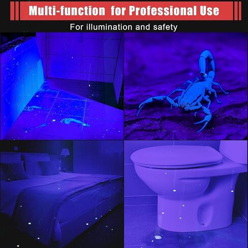 1pcs UV Blacklight Flashlight Mini Blacklight مصباح يدوي ضوء للكشف عن تسرب الماء ، بول الحيوانات الأليفة ، تفتيش الفنادق ، البقع الجافة والأصباغ in Saudi Arabia