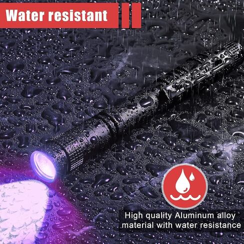 1pcs UV Blacklight Flashlight Mini Blacklight مصباح يدوي ضوء للكشف عن تسرب الماء ، بول الحيوانات الأليفة ، تفتيش الفنادق ، البقع الجافة والأصباغ in Saudi Arabia
