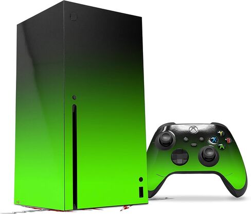 WraptorSkinz Skin Decal Vinyl Wrap compatible with the XBOX Series X Console and Controller - Smooth Fades Green Black (GAMING CONSOLE NOT INCLUDED) in Saudi Arabia