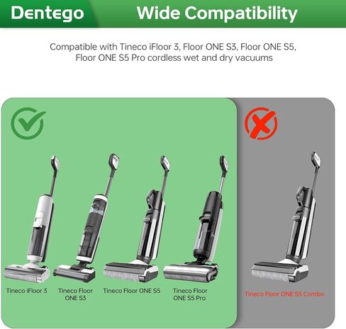 Dentego Replacement Parts iFloor 3 and iFloor One S3 Cordless Wet Dry Vacuum Cleaner,2 Pack Brush Rollers + 4 Pack Vacuum Filters in Kuwait