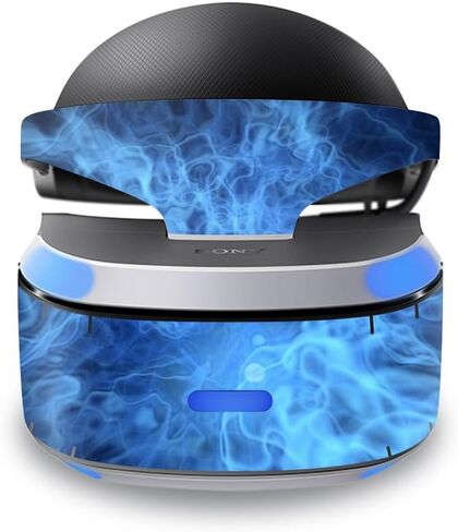MightySkins Skin Compatible with Sony Playstation VR wrap Cover Sticker Skins Blue Mystic Flames in Saudi Arabia