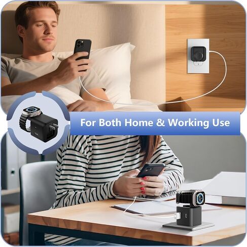 3 في 1 شاحن IWatch ، Multiport PD Fast Charger Block Brick Cube ، محول طاقة USB C لـ iPhone 12/13/14/10/16/PRO MAX ، XS/XR/X ، iPad Pro ، Samsung Galaxy & More in Saudi Arabia
