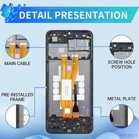 لاستبدال شاشة Samsung Galaxy A03 Core مع إطار LCD Display Discitizer Full Assembly Fix Glass مع أدوات الإصلاح مجموعة SM-A032F (A032F/DS A032M/DS) in Kuwait