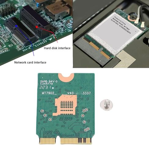 Zopsc WiFi 6e Wireless Card ، الفرقة 2.4 جيجا هرتز 5 جيجا هرتز 4200 ميغابت في الثانية M.2 NGFF مع 5.2 ، لمدة 10 11 in Saudi Arabia