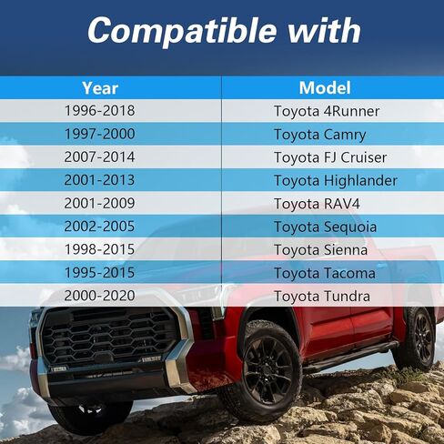 هوائي قصير متوافق مع Toyota Tundra Tacoma Sienna FJ Cruiser 4runner ، ملف النحاس الداخلي لاستقبال محسّن ، دليل على غسل السيارات ، هوائي مطاطي 4 بوصات in Kuwait