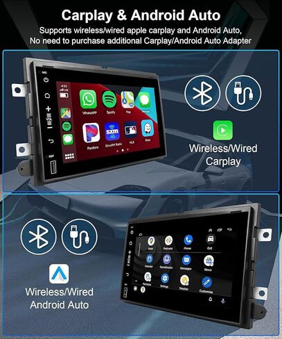 Android 13 Double Din Car Radio for Toyota Sequoia 2001 2002 2003 2004 2005 2006 2007,7 inch Touchscreen Car Stereo CarPlay & Android Auto,GPS Bluetooth WiFi FM/RDS Mirror Link Backup Camera SWC,2+32G in Saudi Arabia