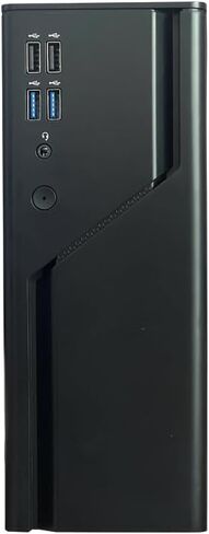 A09R Mini Computer Case مع شريط LED RGB ، 4 منافذ USB ، سطح مكتب نحيف ، أسود in Saudi Arabia