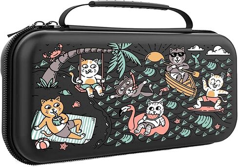 CATS CATS مضحك لـ Nintendo Switch Cute COOL GROOVY SWITCH OLED CASE COSOLE GAMES CASE SUMPLE in Saudi Arabia