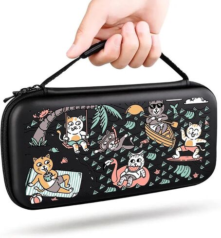 CATS CATS مضحك لـ Nintendo Switch Cute COOL GROOVY SWITCH OLED CASE COSOLE GAMES CASE SUMPLE in Saudi Arabia