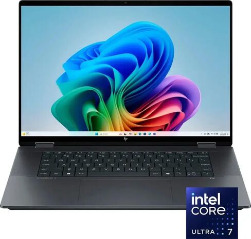 HP OmniBook X Flip 2-in-1 Laptop / 16" 1920x1200 Touch 60Hz / 8 Cores Intel Ultra 7 258V Intel Arc Graphics 140V / 32GB LPDDR5 4TB SSD/Thunderbolt 4 Wi-Fi 6E / Win11 Home/Eclipse Gray / 32G USB in Saudi Arabia