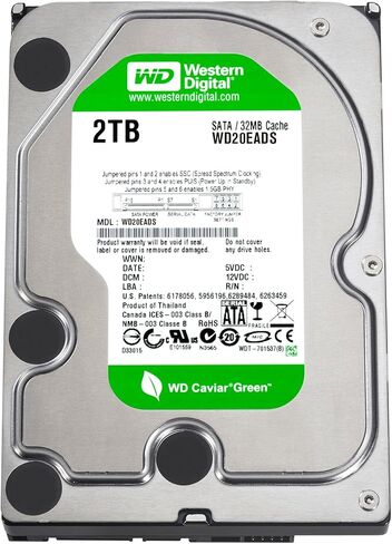 Western Digital Caviar Green 2 TB SATA II 32 MB Cache Bulk/OEM Internal Desktop Hard Drive - WD20EADS in Saudi Arabia