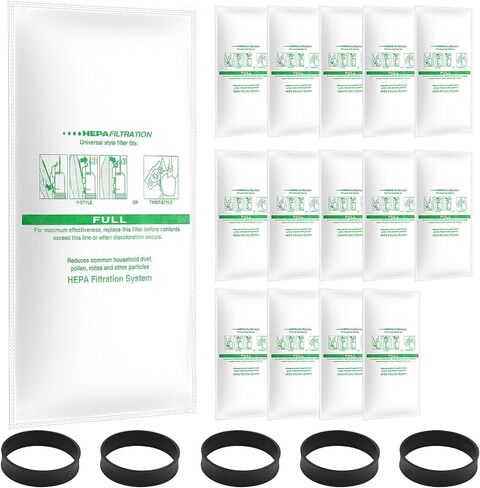 10 + 4 Pack 204811 Micron Magic Hepa Filter Plus Bags, Universal Hepa Cloth Bags and Belts 301291 for Kirby Models F-Style and Twist-Style, and All Models Generation 4 - Sentria II in Saudi Arabia