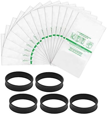 10 + 4 Pack 204811 Micron Magic Hepa Filter Plus Bags, Universal Hepa Cloth Bags and Belts 301291 for Kirby Models F-Style and Twist-Style, and All Models Generation 4 - Sentria II in Saudi Arabia