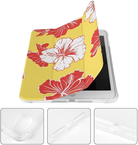 علبة زهور الكركديه مع حامل القلم رفيع الوزن ثلاثي الأوزان متوافق مع iPad mini 4/5/6 mini4/5 （7.9in） in Saudi Arabia