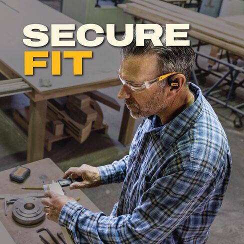 DEWALT Heavy Duty Open Ear Headphones, Bluetooth 5.3 Wireless Earbuds with 44Hrs Runtime, Jobsite Premium Sound True Wireless Air Conduction Open Ear Earbuds with Earhooks for Worksites and Workouts in Saudi Arabia