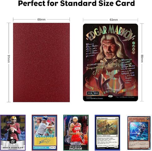 600CT MTG Card Sleeves, Katomula Clear Front Textured Back Card Sleeve Deck Card Protectors, Standard Size Card Sleeves for Sports Cards, Game Card in Kuwait