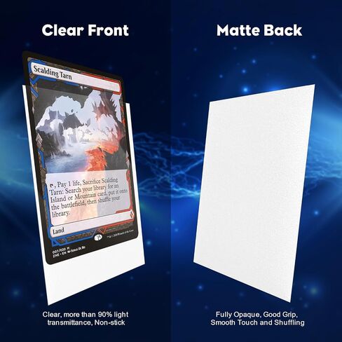 600CT MTG Card Sleeves, Katomula Clear Front Textured Back Card Sleeve Deck Card Protectors, Standard Size Card Sleeves for Sports Cards, Game Card in Saudi Arabia