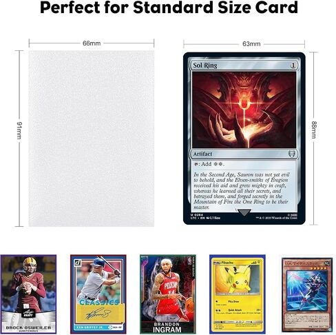 600CT MTG Card Sleeves, Katomula Clear Front Textured Back Card Sleeve Deck Card Protectors, Standard Size Card Sleeves for Sports Cards, Game Card in Saudi Arabia