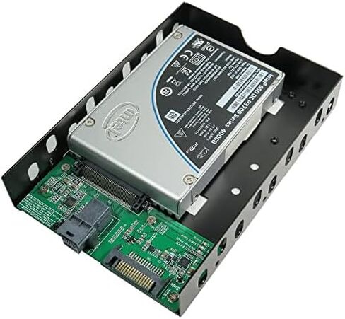 Mini SAS HD PCIe Gen3 to U.2 SSD Adapter with 3.5 Inch Enclosure - Mini-SAS HD Cable in Saudi Arabia
