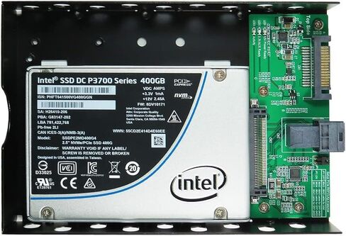 Mini SAS HD PCIe Gen3 to U.2 SSD Adapter with 3.5 Inch Enclosure - Mini-SAS HD Cable in Saudi Arabia