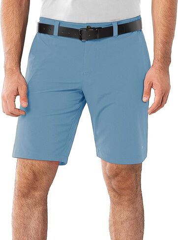 33,000ft Men's Golf Shorts 9" Dry Fit Stretch Golf Short UPF 50+ Lightweight Flat Front Golf Shorts with Pockets Grey in Kuwait