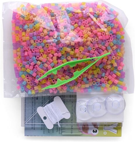 مجموعة أدوات صنع الخرز على شكل فراشة من Perler DIY، متعددة الألوان 2508 قطعة، صغيرة، 15 بوصة × 8 بوصة in Kuwait
