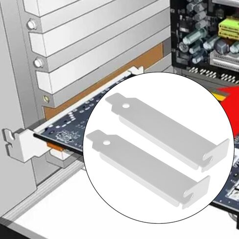SING F LTD 6X PC Low Profile PCI Bracket Expansion Computer Back Slot Cover for Computer Cases, 80x18x13mm in Saudi Arabia