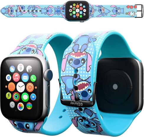 Disney Lilo و Stitch Stuff Wristband for Apple Watch Band Series 9/8/7/6/5/4/3/2/1/SE 38mm ، 40mm ، 41mm | هدايا ليلو وغرزة للنساء ، وجميع المعجبين | استبدال أبل ووتش فرق متوافقة مع النساء والرجال in Saudi Arabia