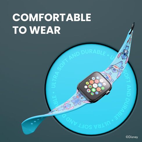 Disney Lilo و Stitch Stuff Wristband for Apple Watch Band Series 9/8/7/6/5/4/3/2/1/SE 38mm ، 40mm ، 41mm | هدايا ليلو وغرزة للنساء ، وجميع المعجبين | استبدال أبل ووتش فرق متوافقة مع النساء والرجال in Saudi Arabia
