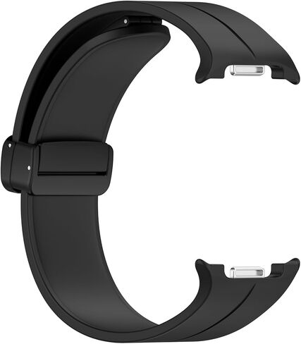 فرقة رياضية متوافقة مع Samsung Galaxy Watch 8 40mm/44mm/Classic 46mm 2025 ، حزام سيليكون ناعم مع مشبك مغناطيسي للرجال نساء (أسود) in Kuwait