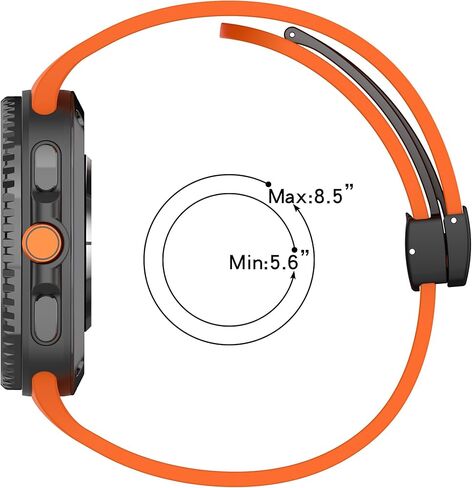 فرقة رياضية متوافقة مع Samsung Galaxy Watch 8 40mm/44mm/Classic 46mm 2025 ، حزام سيليكون ناعم مع مشبك مغناطيسي للرجال نساء (أسود) in Kuwait