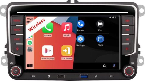 Car Audio for VW System Upgrade OEM Hi-Fi Sound Quality | BT 5.0 with Wireless Carplay Andriod Auto DSP Car Radio System Smart Sound Adjustment | Plug-and-Play for VW Golf 5 6 /Passat/Jetta/Caddy in Saudi Arabia
