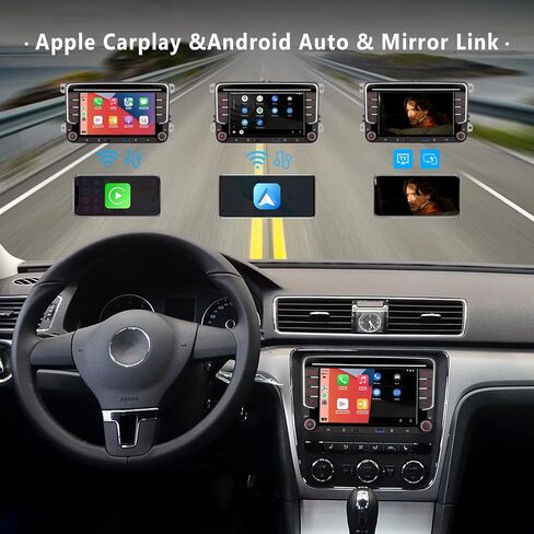 Car Audio for VW System Upgrade OEM Hi-Fi Sound Quality | BT 5.0 with Wireless Carplay Andriod Auto DSP Car Radio System Smart Sound Adjustment | Plug-and-Play for VW Golf 5 6 /Passat/Jetta/Caddy in Saudi Arabia