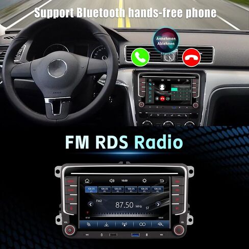 Car Audio for VW System Upgrade OEM Hi-Fi Sound Quality | BT 5.0 with Wireless Carplay Andriod Auto DSP Car Radio System Smart Sound Adjustment | Plug-and-Play for VW Golf 5 6 /Passat/Jetta/Caddy in Saudi Arabia