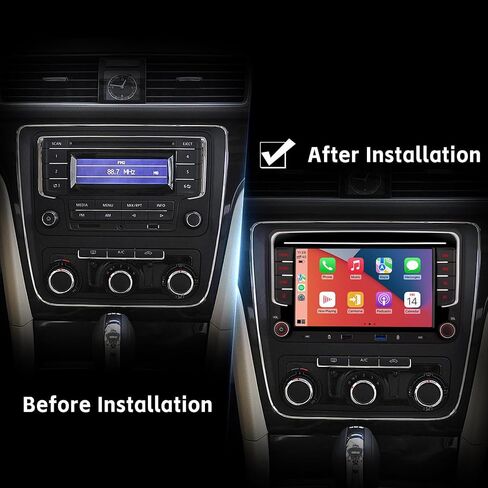 Car Audio for VW System Upgrade OEM Hi-Fi Sound Quality | BT 5.0 with Wireless Carplay Andriod Auto DSP Car Radio System Smart Sound Adjustment | Plug-and-Play for VW Golf 5 6 /Passat/Jetta/Caddy in Saudi Arabia