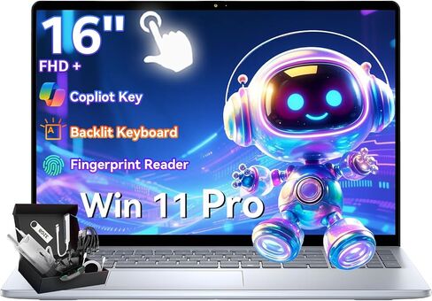 Dell Inspiron 16 Touchscreen Business Laptop – Intel Core 7 150U 10-Core, 64GB DDR5, 2TB SSD, 16:10 FHD+ IPS, Windows 11 Pro, AI Copilot, Fingerprint Reader, Backlit Keyboard, Laptop Accessories Kit in Saudi Arabia