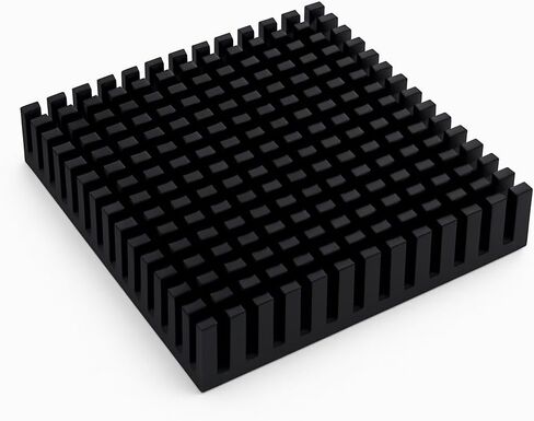 Easycargo 2pcs 70mm Heatsink 70x70x11mm, Black Anodized Aluminum Cooling Heat Sink, Cooler Heatsink for Cooling LED Panel (70mmx70mmx11mm) in Saudi Arabia