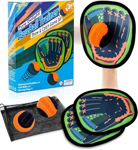 Aywewii Toss and Catch Ball Game Outdoor Beach Pool Toys for Kids Toddler Toys Baseball Training Outside Lawn Yard Games 3 4 5 Year Old Boys Girls Birthday Gifts Easter Basket Stuffers in Kuwait