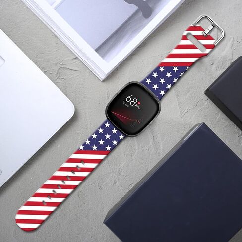 Cartoon Frontie Pattern Printed Watch Bands Compatible with Fitbit Versa 4/ Versa 3/ Fitbit Sense 2/Sense Replacement band, Sport Soft Silicone Straps Wristband for Women Men Teens. in Kuwait