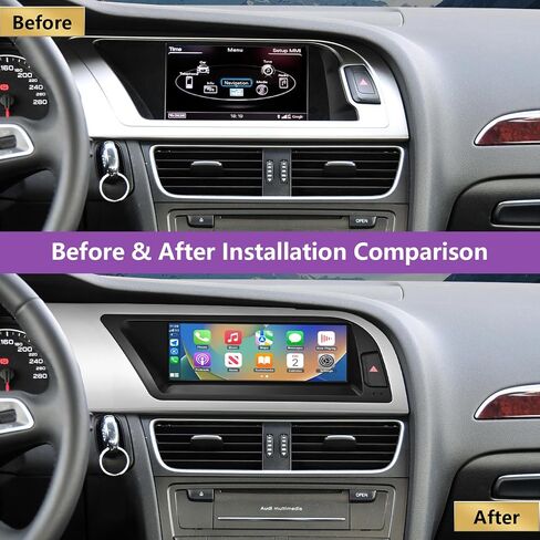 NINETOM 8.9 inch Touchscreen Wireless CarPlay Android Auto Multimedia Car Radio Receiver Compatible with Audi A4 with 3G MMI+ System (2009-2015),Support Mirrorlink, Camera, Navigation in Saudi Arabia