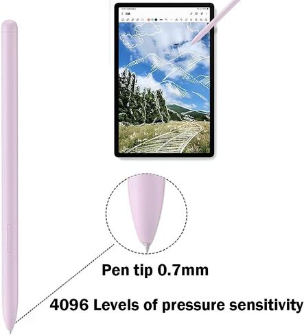 Galaxy Tab S9 S Pen Replacement for Samsung Galaxy Tab s9 FE+ Stylus S Pen Compatible with Samsung Galaxy Tab s9 Plus/S9 Ultra EJ-PX710BBEGUJ，All Versions S9 Stylus Touch Pen +5 Tips (Purple) in Saudi Arabia